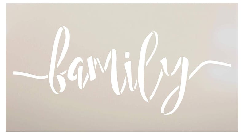 Family Stencil by Studior12 Cursive Script Word Art - Etsy