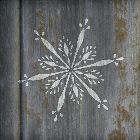 Delicate Snowflake Stencil by Studior12 Christmas, Holiday, Santa,  Painting, Winter, Window, Mixed Media, Chalk Select Size 