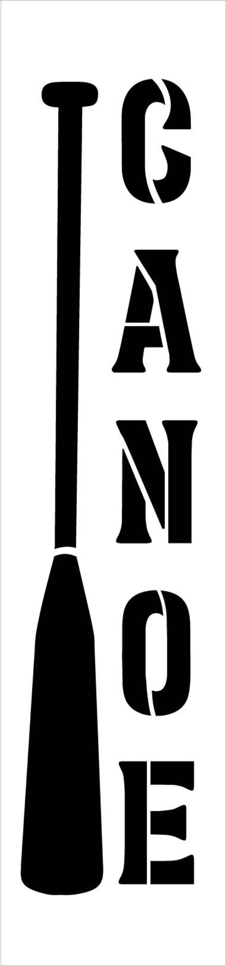 Vertical Canoe Stencil With Oar by Studior12 DIY Lake &amp; - Etsy