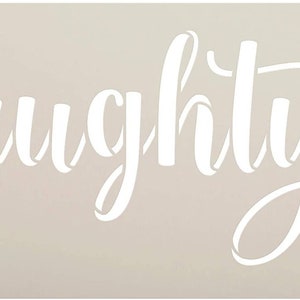 Naughty Word Stencil by Studior12 DIY Nice Christmas Santa List Home ...