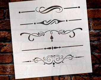 Underline Accents - Art Stencil - Select Size - STCL1120 - by StudioR12