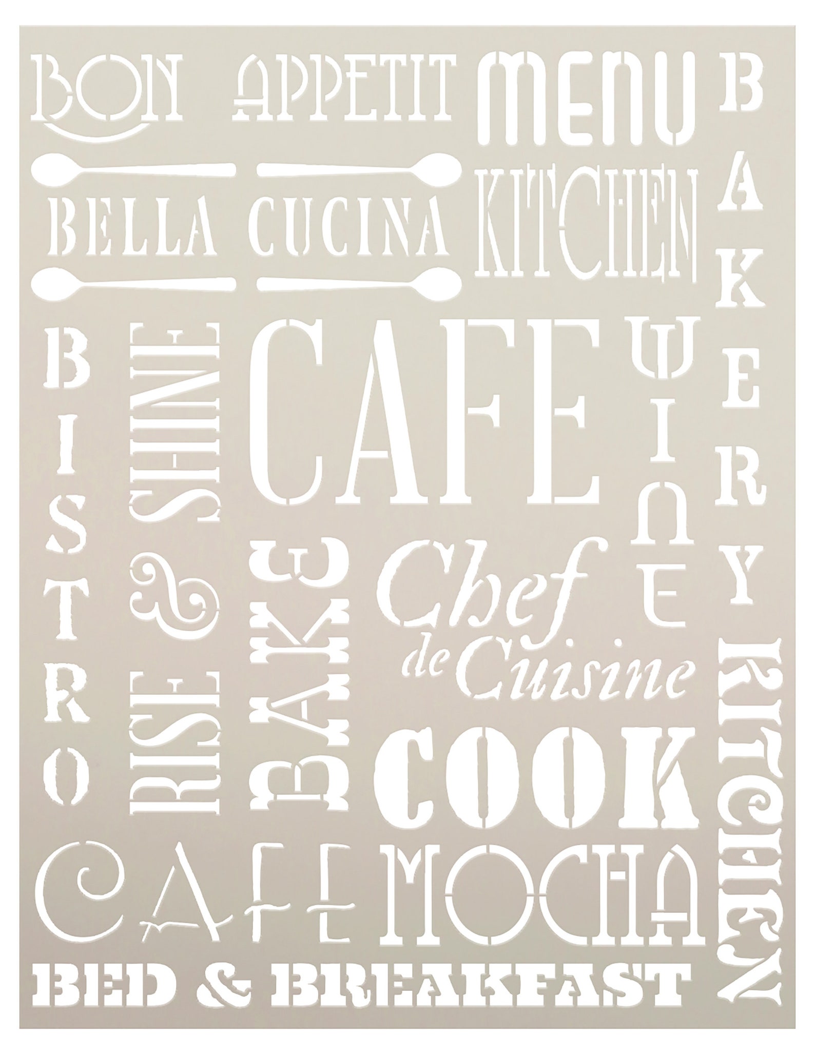 Galería de palabras de cocina 8 1/2 x 11 - Etsy España