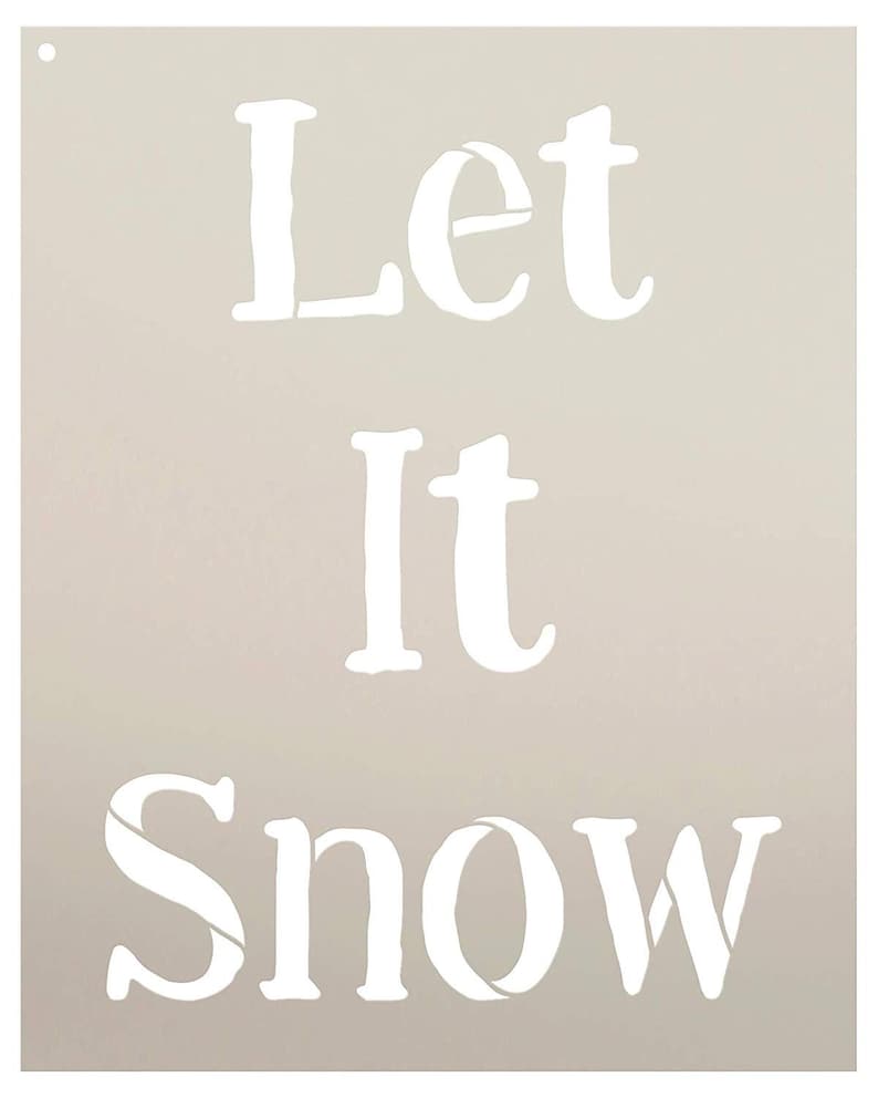 Let It Snow Stencil by Studior12 Reusable Mylar Template - Etsy
