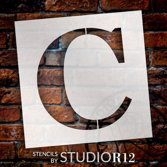 C Monogram Letter Stencil Select Size STCL1716 by | Etsy