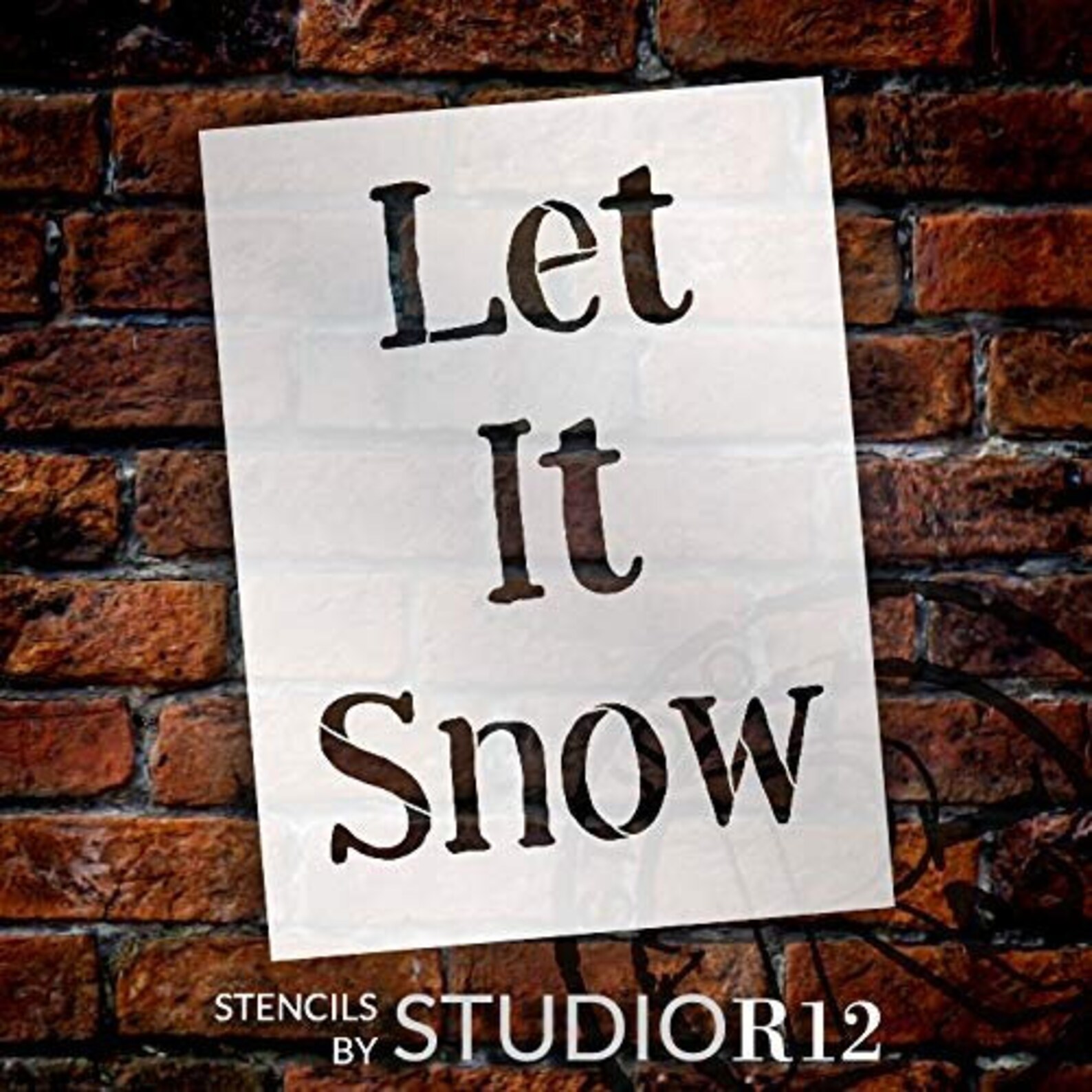 Let It Snow Stencil by Studior12 Reusable Mylar Template Use to Paint ...