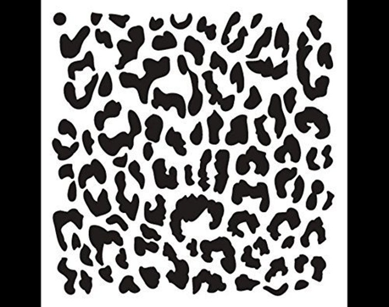 Leopard Print Stencil by Studior12 Repeating Pattern Animal | Etsy
