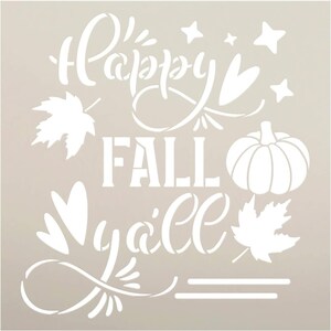 Happy Fall Yall Stencil by Studior12 DIY Autumn Farmhouse - Etsy