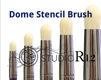 Dome Stencil Brush | Scumble | Swirl | Dry Brush | Prevent Bleeding | DIY Crafting & Painting Tools | Select Size (1/4")