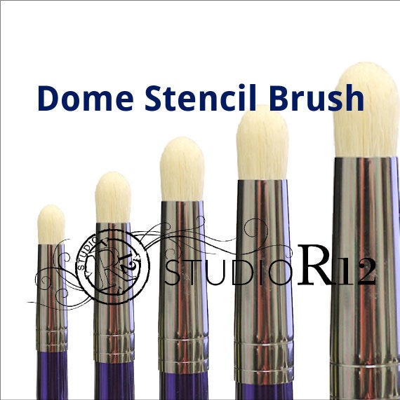 Dome Stencil Brush Scumble Swirl Dry Brush Prevent Bleeding DIY