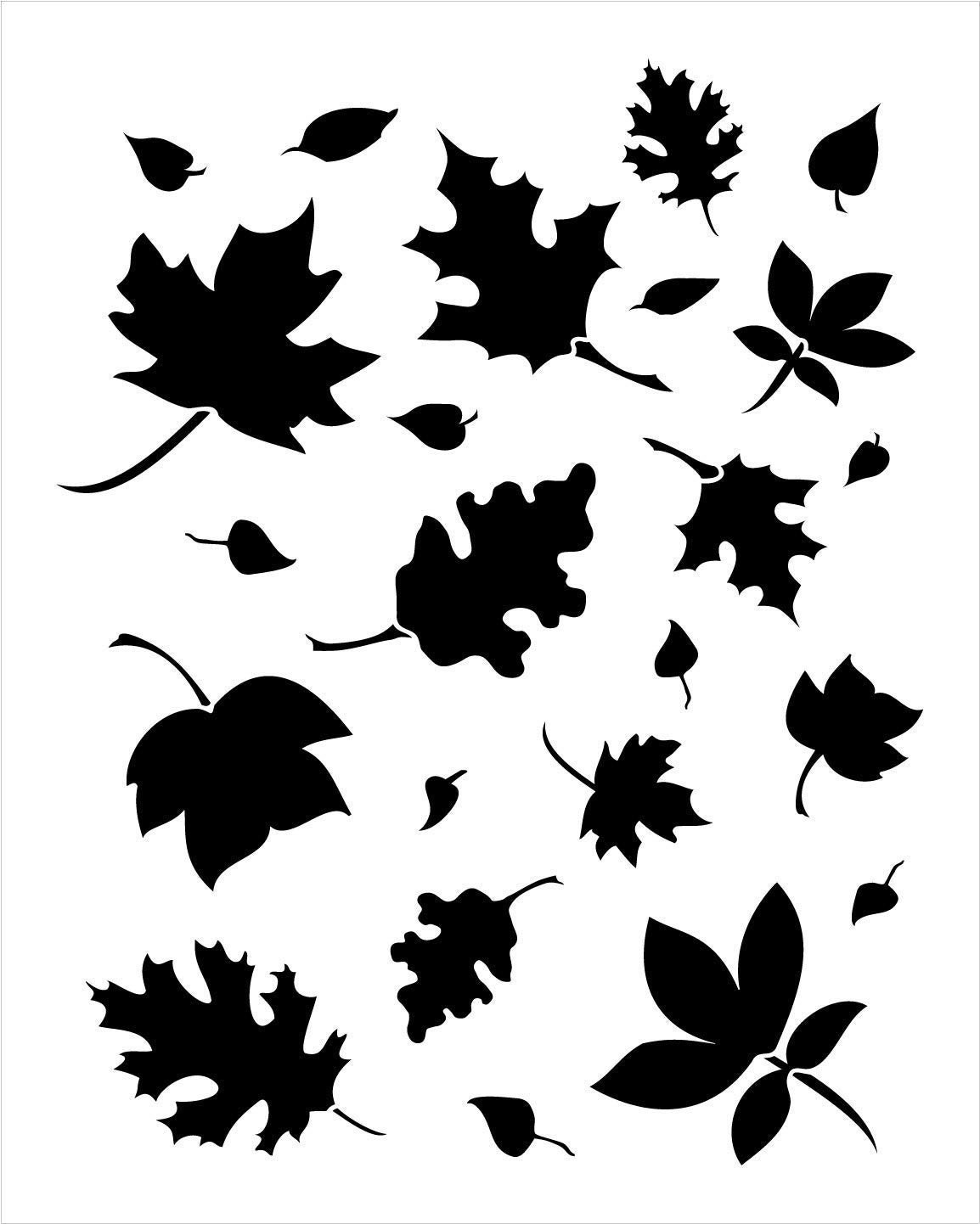 Harvest Stencil Fall Leaves Stencil Autumn Art Reusable - Etsy