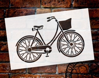 Vintage Bicycle Art Stencil - Select Size - STCL847 - by StudioR12