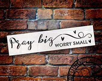 Divinity Boutique Pray Big Worry Small in Black 7 x 4.5 Wooden Decorative Tabletop Sign Divinity Boutique Pray Big Worry Small in Black 7 x 4.5 Wooden Decorative Tabletop Sign