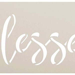 Blessed Cursive Script Font Stencil by Studior12 for Painting Wood ...
