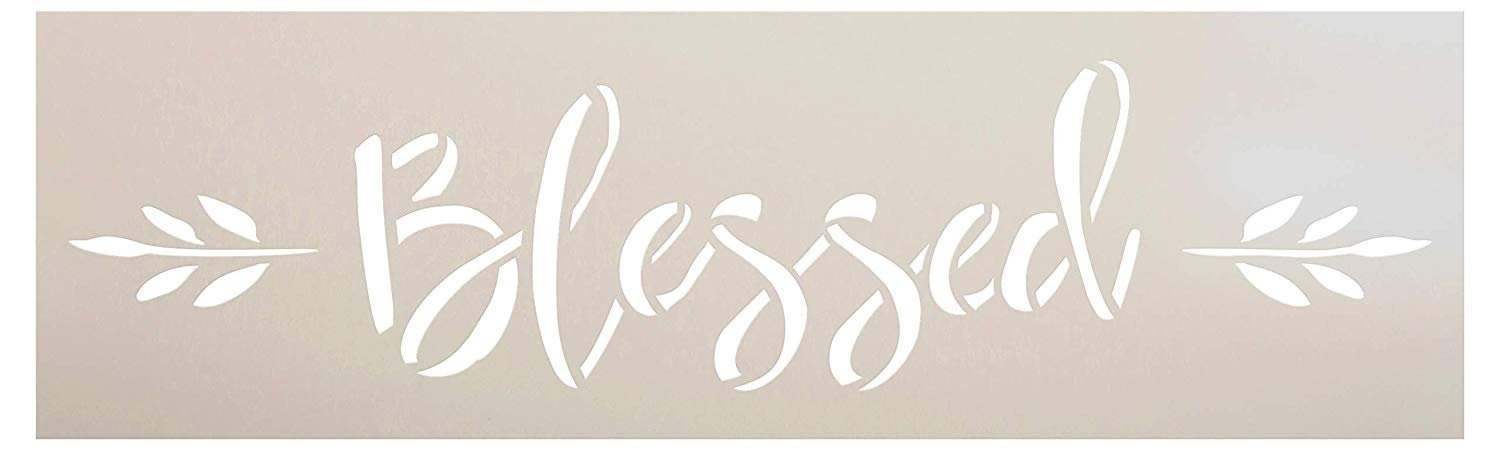 Blessed Cursive Script Font Stencil by Studior12 for - Etsy UK