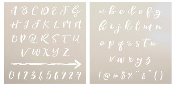 Stencil Alfabeto Calligraphy - Mondo Fai da Te