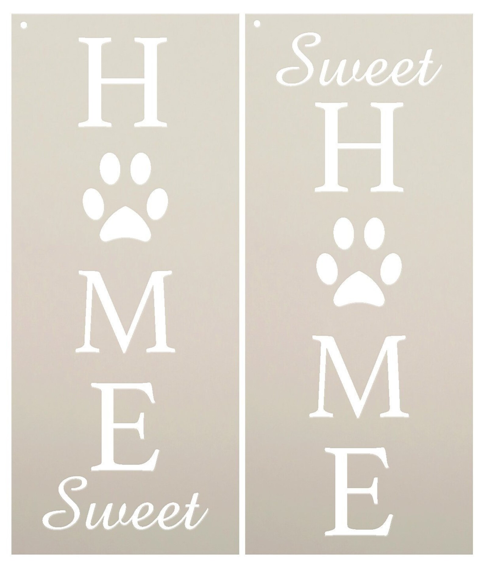 Home Sweet Home Dog Paw Prints Stencil by Studior12 Use to - Etsy