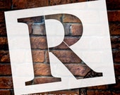 R -Monogram Letter Stencil - Select Size - STCL1731 - by StudioR12