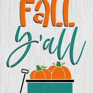 It's Fall Y'all Stencil by Studior12 DIY Autumn - Etsy