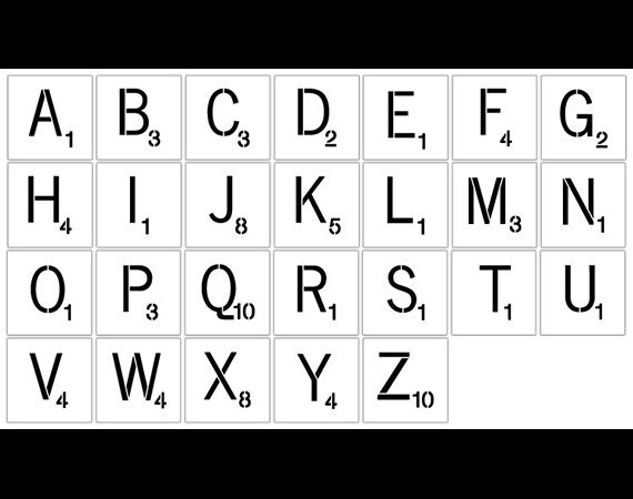Parola gioco alfabeto lettera Stencil - taglia e lettera - STCL1081 attraverso STCL1106 - da StudioR12
