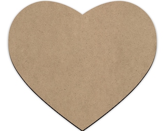 Sweet Heart Plaque Wood Surface | Ready to Paint Heart Shaped Wood Surface | Select Size | 1/4" MDF | WDSF1139