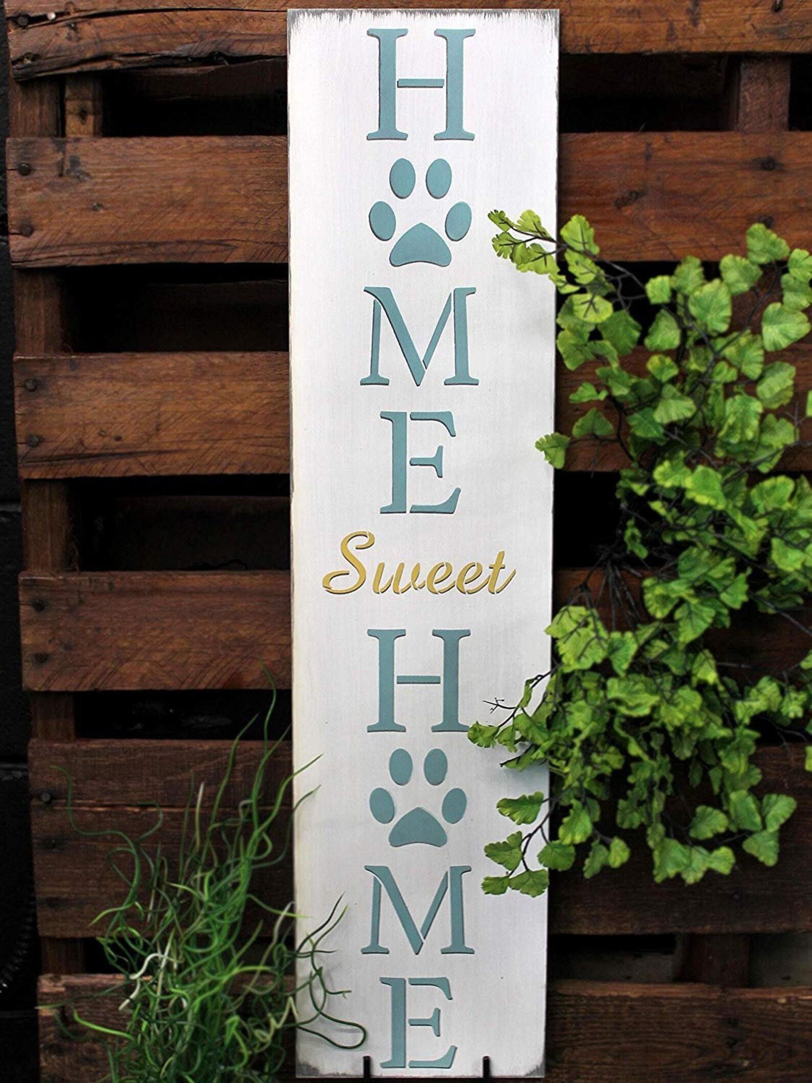 Home Sweet Home Dog Paw Prints Stencil by Studior12 Use to - Etsy