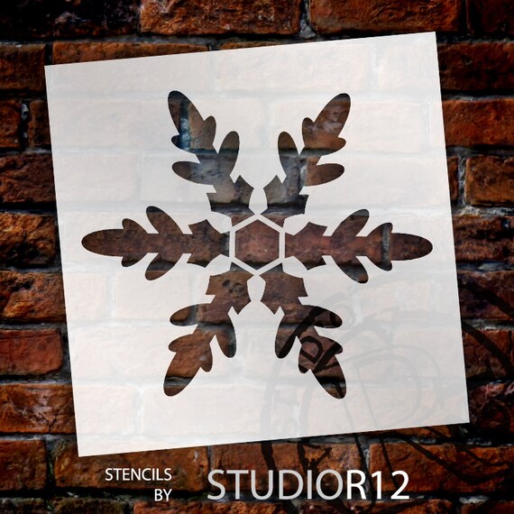 Classic Snowflake Stencil by StudioR12 Christmas Holiday | Etsy