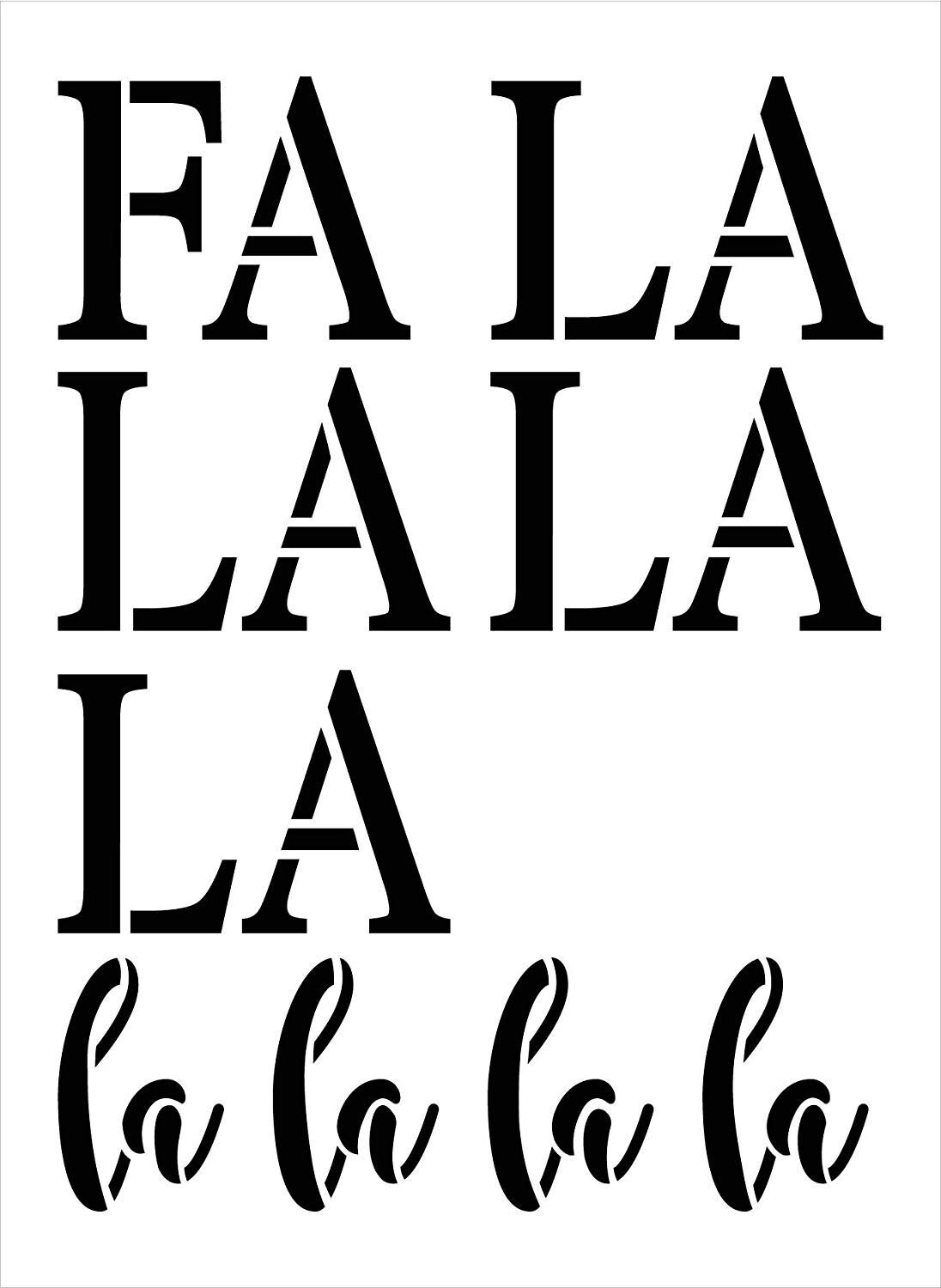 FA La La Christmas Cursive Word Stencil by Studior12 Wood - Etsy