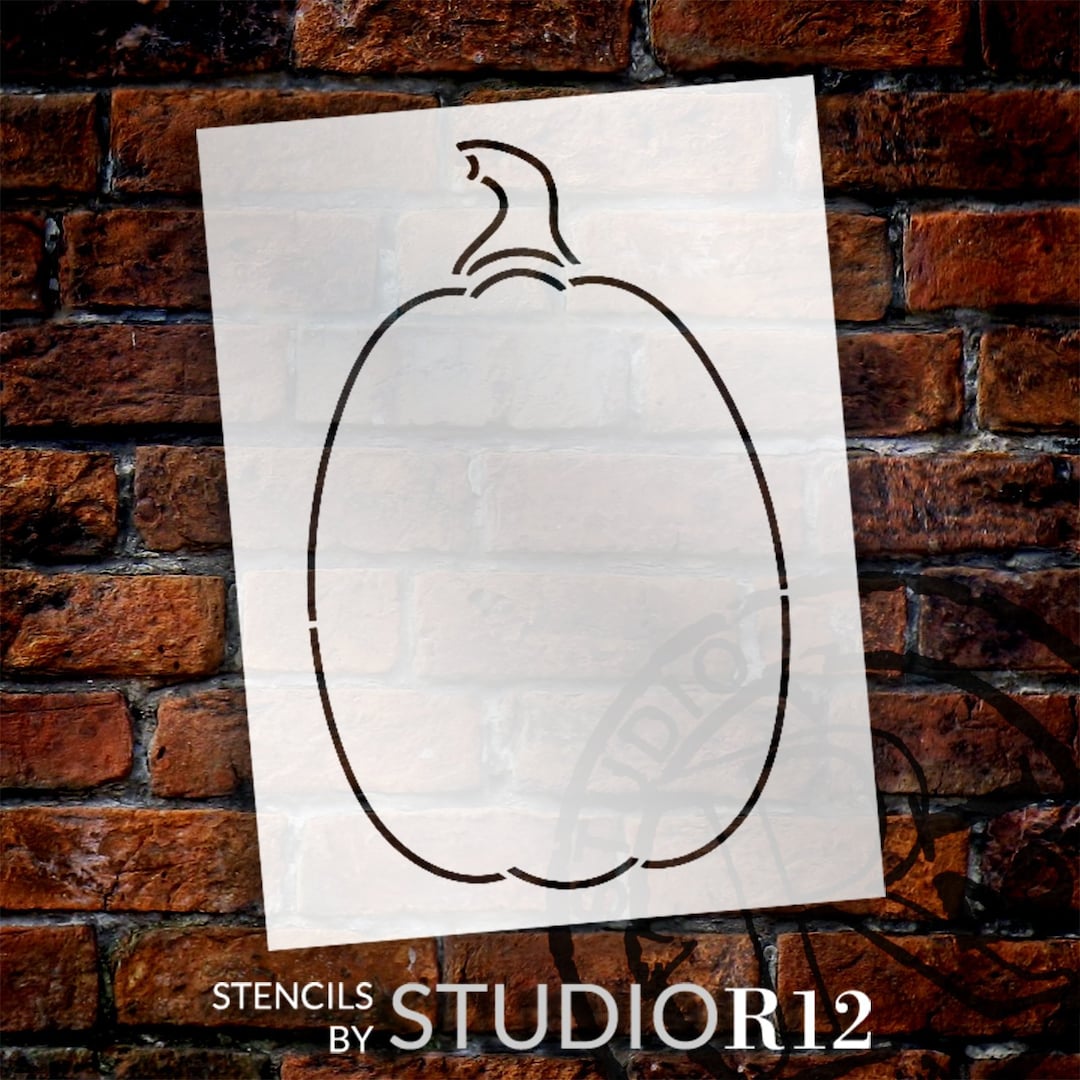 Tall Pumpkin Shape Outline Stencil by Studior12 Select Size USA Made ...