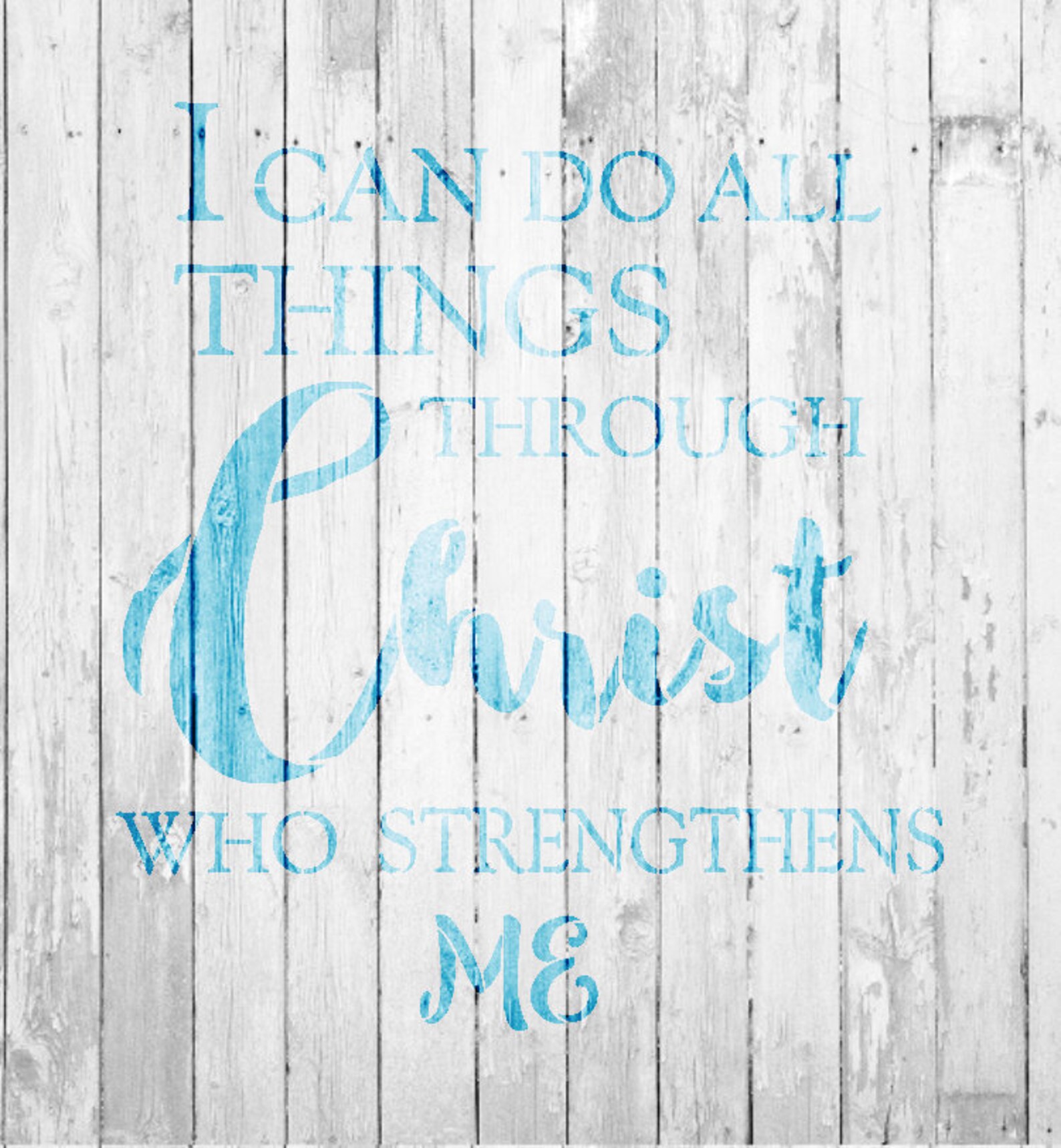 I Can Do All Things Word Stencil Select Size STCL2114 - Etsy