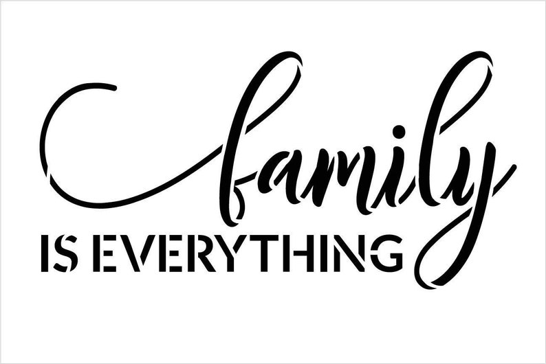 Family is Everything Stencil by Studior12 DIY Modern Country Etsy