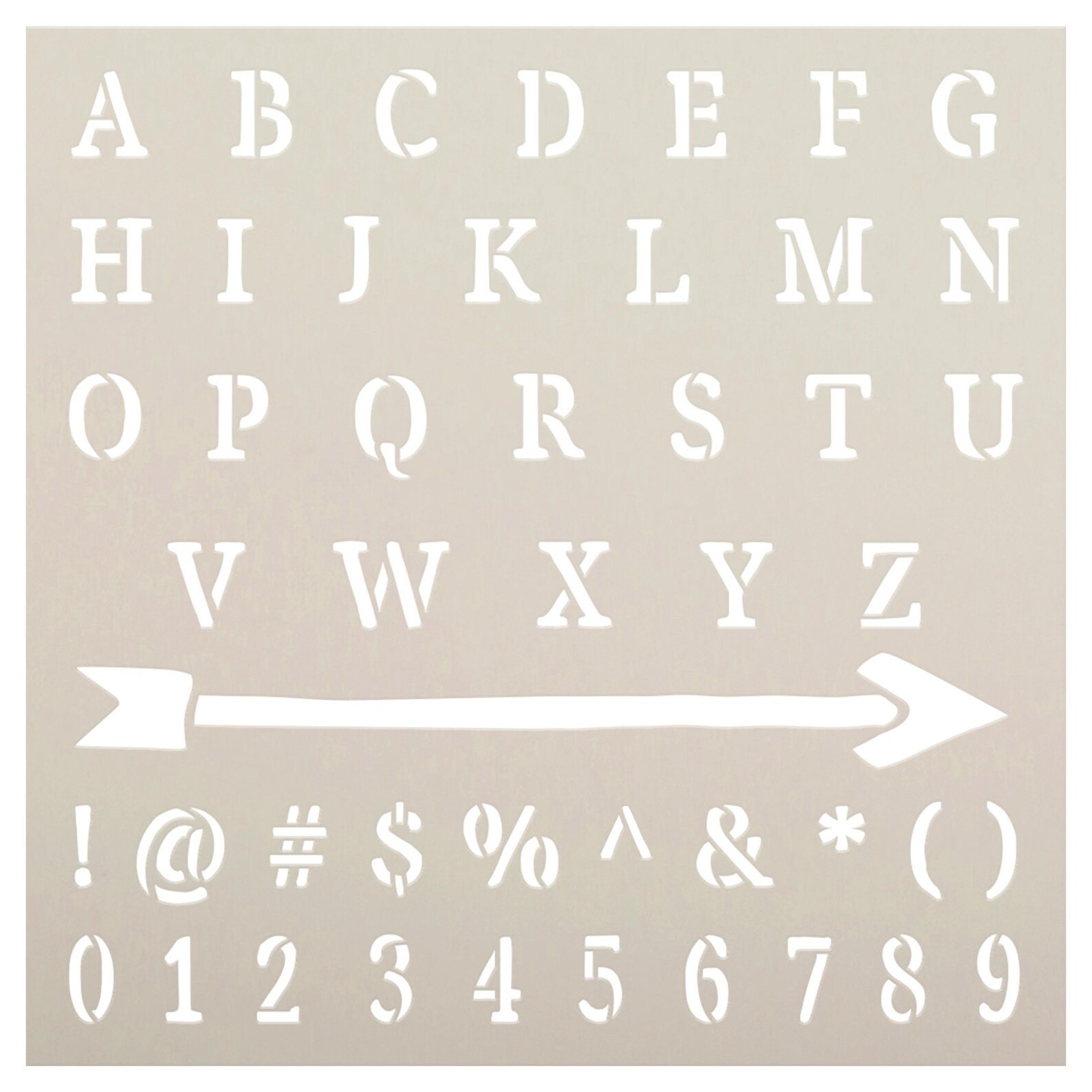 Rustic Serif Lettering Stencil by Studior12 Full Alphabet - Etsy
