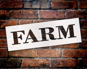 Farm - Farmhouse Serif - Word Stencil - Select Size - STCL1963 - by StudioR12