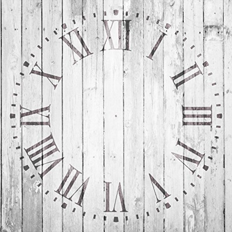 Farmhouse Clock Face Stencil by Studior12 Roman Numerals Etsy