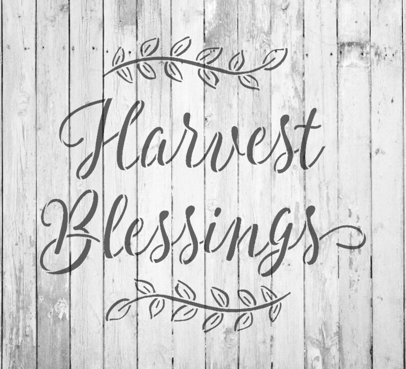 Harvest Blessings Stencil by Studior12 Reusable Mylar - Etsy