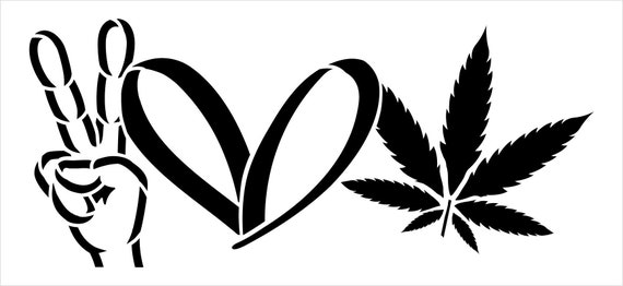 Marijuana Leaf Stencil for Painting by StudioR12 | Cannabis Pot Hemp  Reusable Template | Craft DIY Hippie Home Decor | Paint Wood Sign | Select  Size 