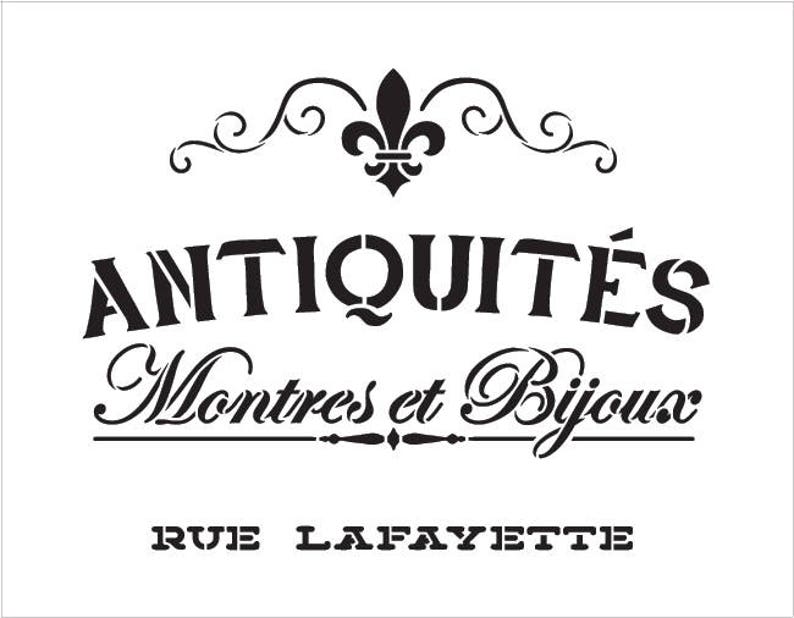 French Antique Word Stencil for Painting Wood Signs or Etsy