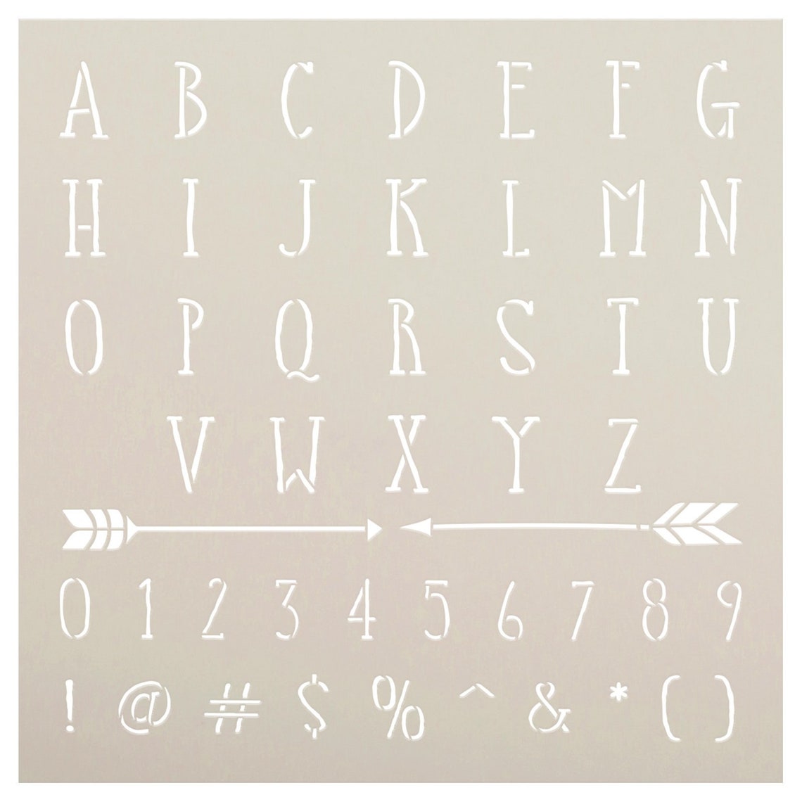 Crafty Serif Lettering Stencils by Studior12 Reusable Full Etsy