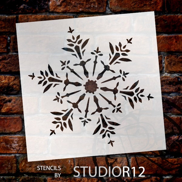 Delicate Snowflake 15x15 Stencil by StudioR12 - Christmas, Holiday, Santa, Painting, Window, Mixed Media, Chalk- SELECT SIZE-STCL952