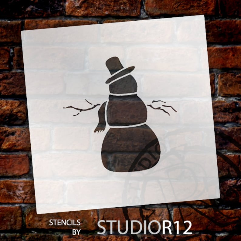 Christmas Shapes mart Stencil - Dapper Snowman Select 5 popular Size STCL15