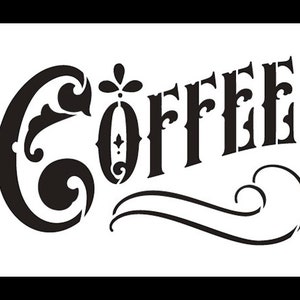 Coffee Word Art Stencil Victorian Headline Select Size STCL837 - Etsy