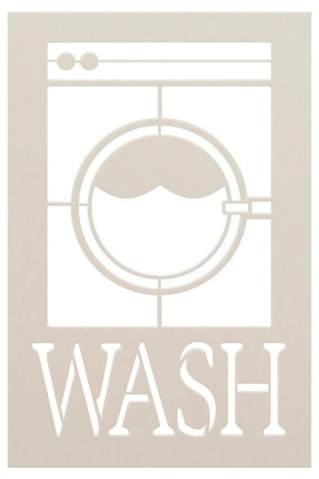 Wash Laundry Room Stencil by Studior12 DIY Cleaning Chore - Etsy