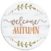 Welcome Autumn Round Stencil by Studior12 DIY Fall Cursive Script Home ...