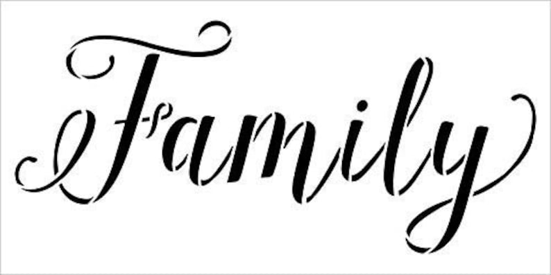 Family Word Stencil by StudioR12 Wood Signs Word Art Etsy