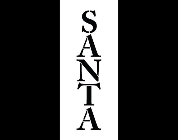Word Stencil Santa 5 X 12 STCL233 by - Etsy