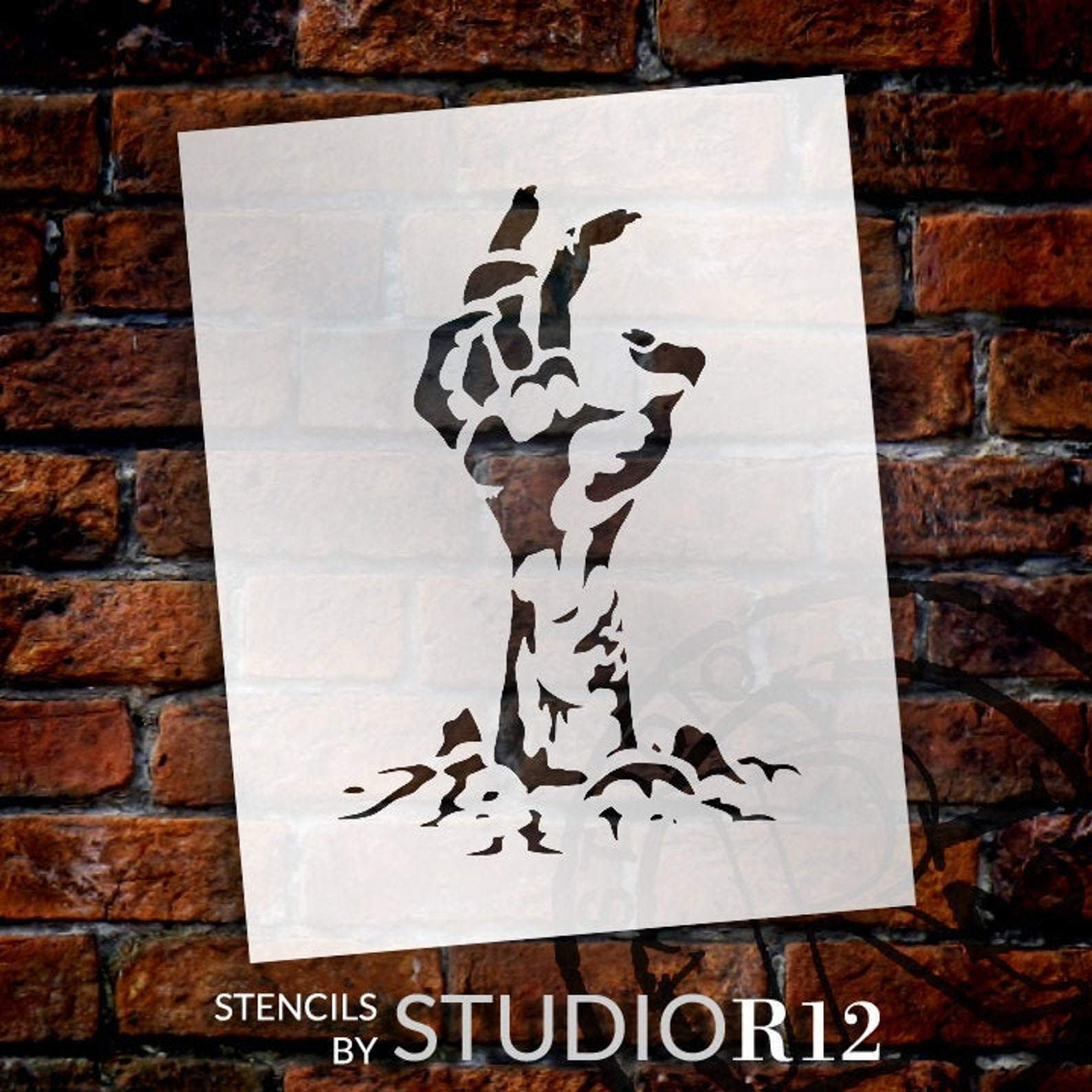 zombie-hand-halloween-art-stencil-select-size-stcl1282-etsy
