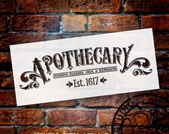 Apothecary - Word Art Stencil - STCL756 - by StudioR12