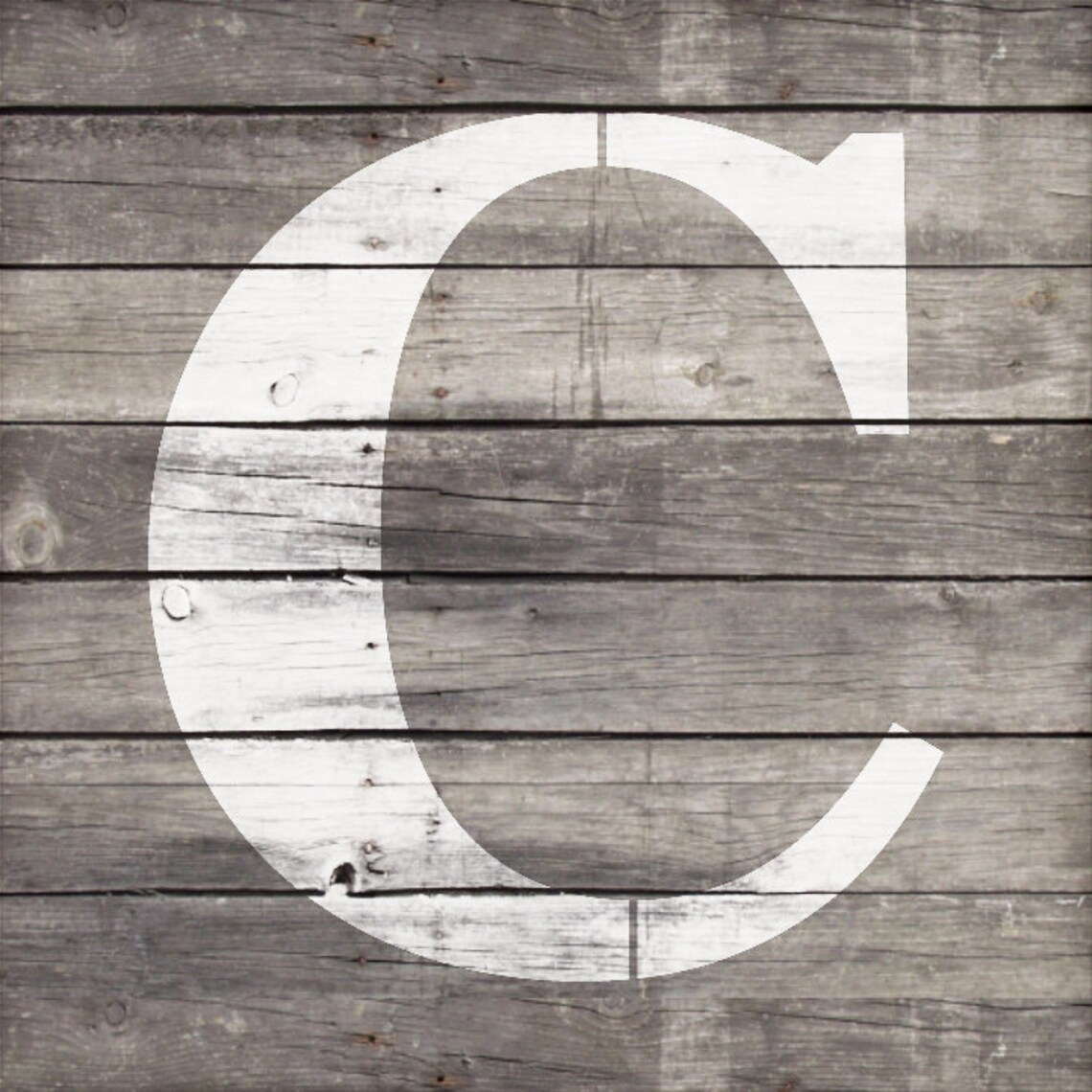 C monogram Letter Stencil Select Size STCL1716 by - Etsy