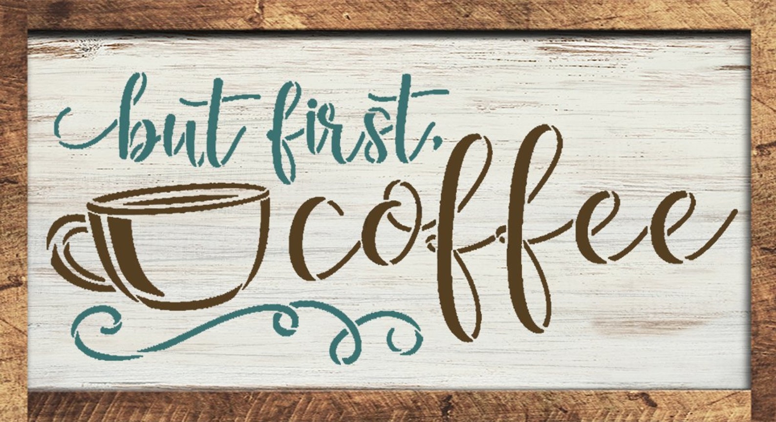 But First Coffee Script Stencil by Studior12 DIY Farmhouse Etsy