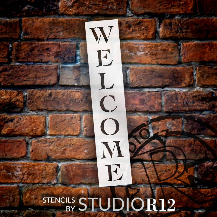 Welcome Stencil N.4, Stencils for Wood Signs, Stencils for Painting,  Wedding Stencils, Classy Welcome Stencil, Elegant Welcome Stencil 