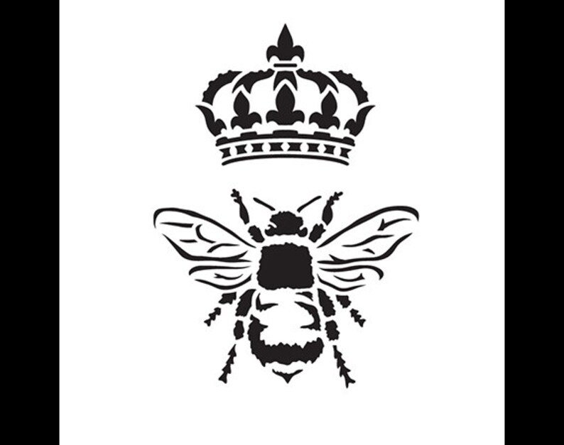 Queen Bee Stencil by StudioR12 Reusable Mylar Painting Etsy